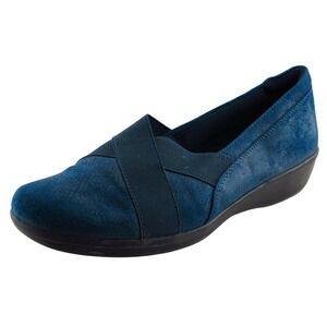 YUU Loafer‎ Blue Fabric Women Shoes Size 9.5 M